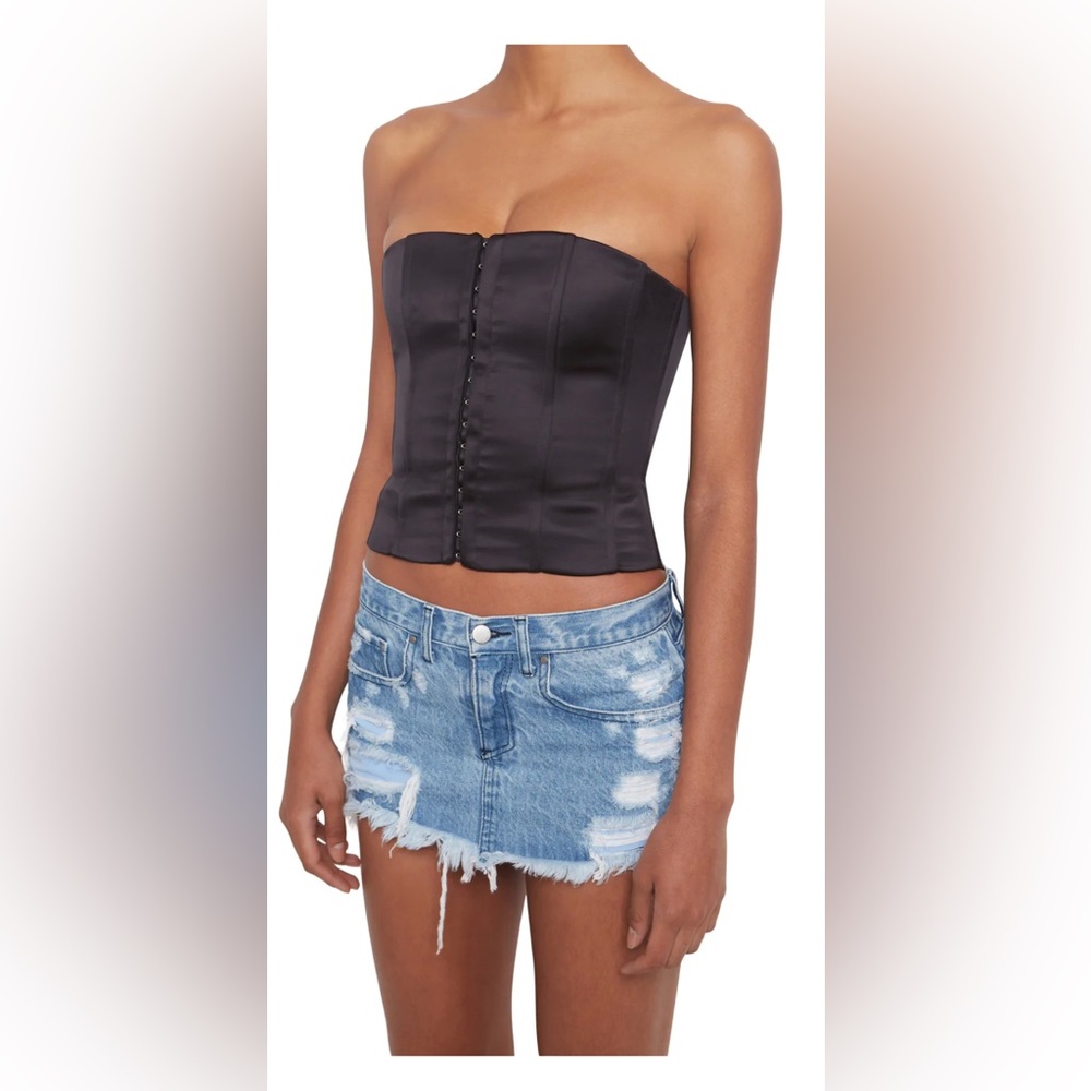 Danielle Guizio black corset top NWT